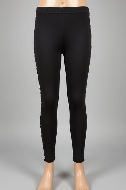 Funky pattern striped leggings