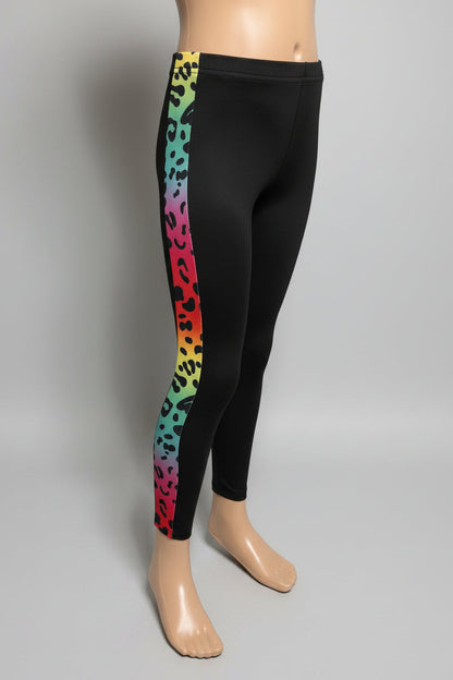 Funky pattern striped leggings