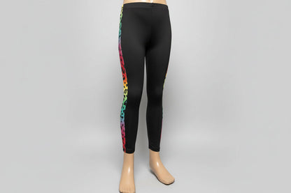 Funky pattern striped leggings