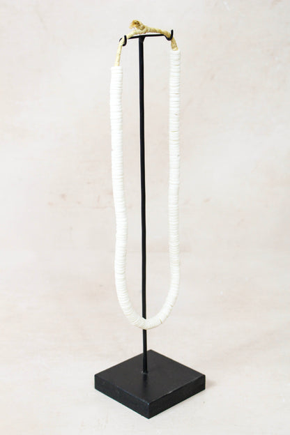 Handcrafted Ostrich Eggshell Heishi Necklace - 217.1