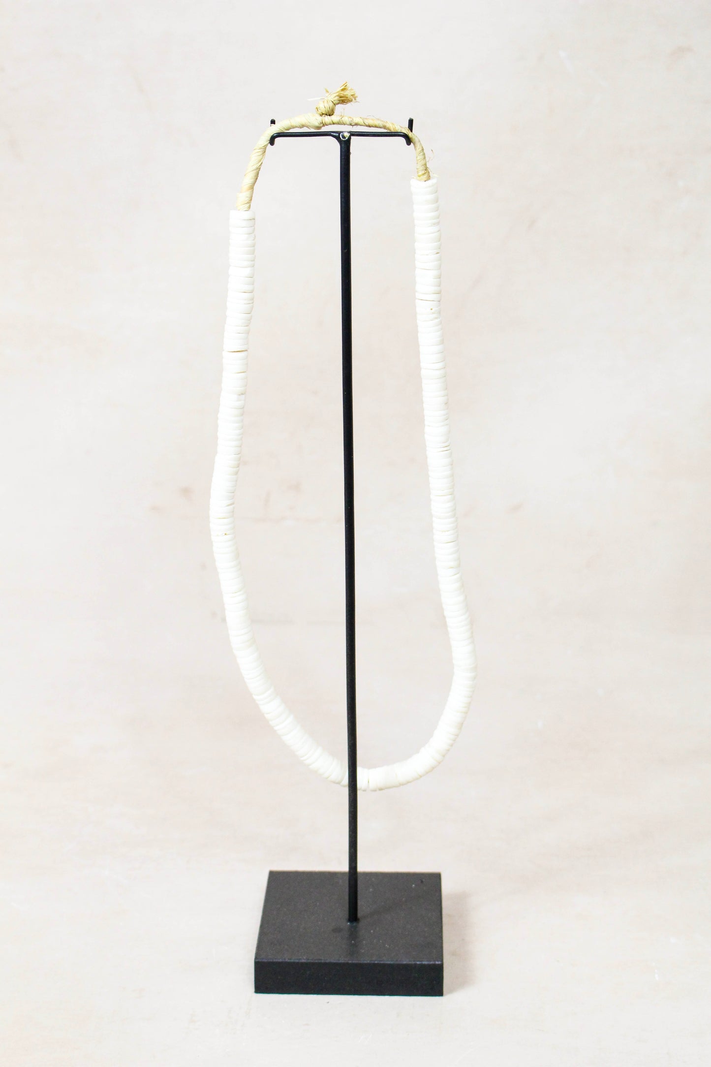 Handcrafted Ostrich Eggshell Heishi Necklace - 217.2