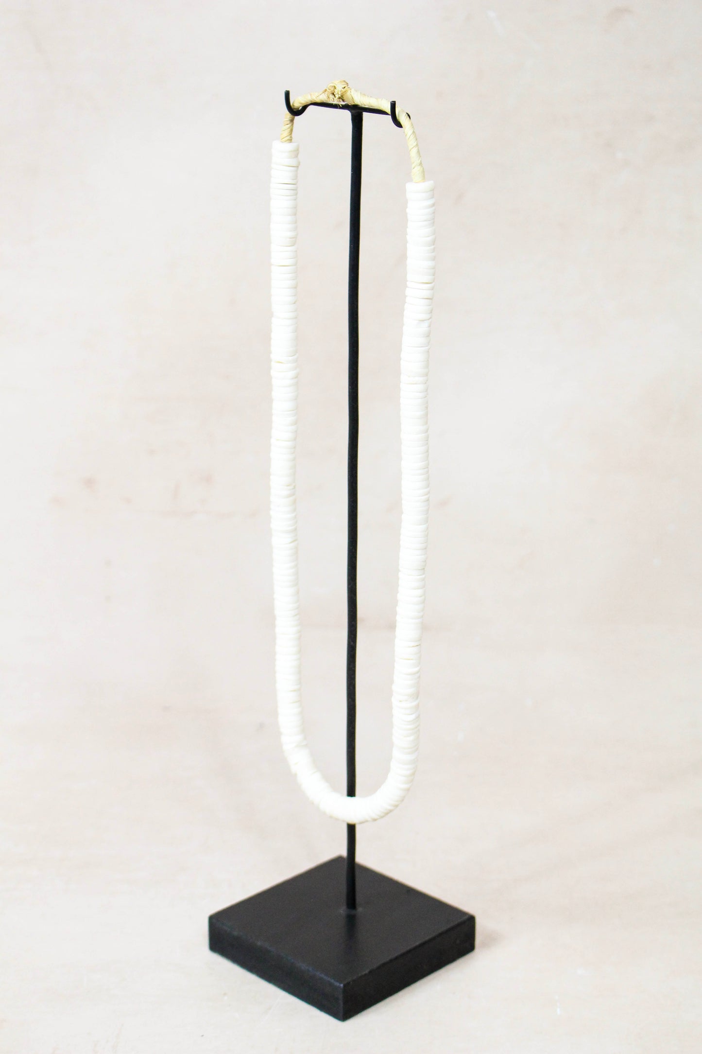 Handcrafted Ostrich Eggshell Heishi Necklace - 217.4