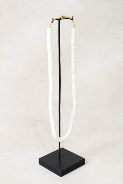 Handcrafted Ostrich Eggshell Heishi Necklace - 217.4