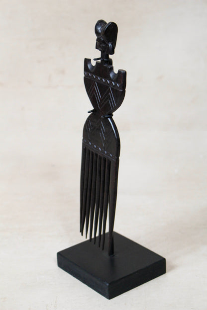 West African Carved Comb  240.1