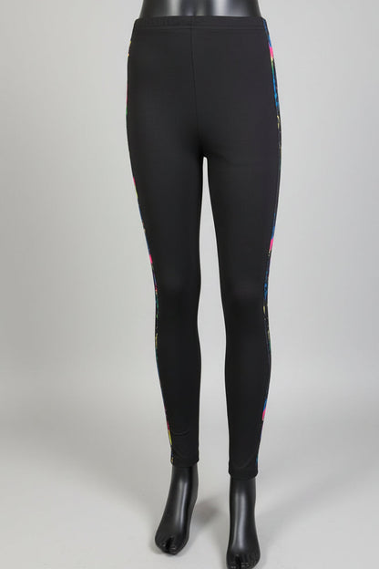 Funky pattern striped leggings