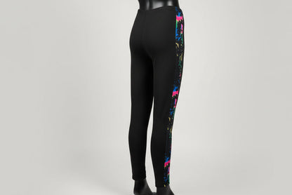 Funky pattern striped leggings