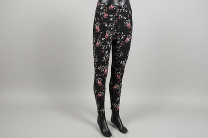 Soft, black floral leggings