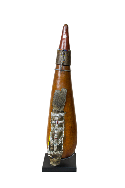 Vintage Beaded Maasai Calabash - Kenya - 52.1