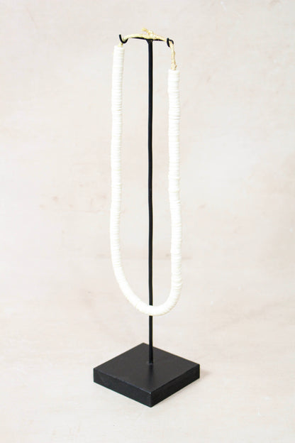 Handcrafted Ostrich Eggshell Heishi Necklace - 217.5