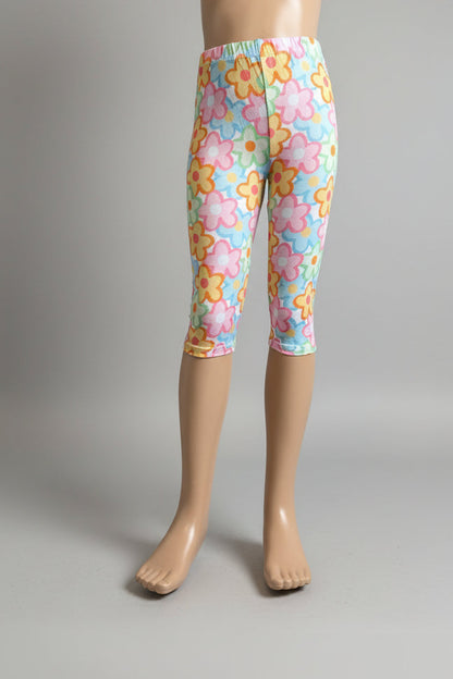 Flower patterned Capri leggings, choice of size & design!