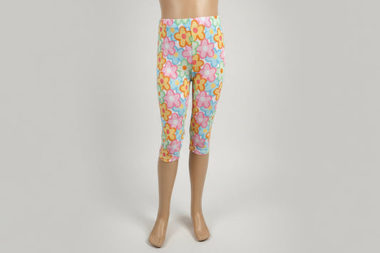 Flower patterned Capri leggings, choice of size & design!