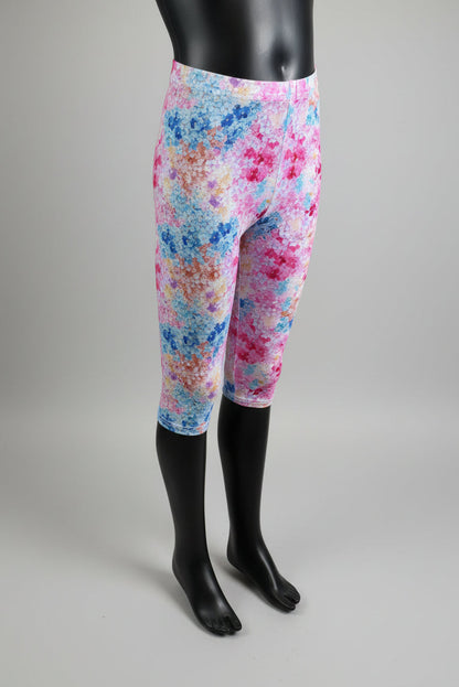 Flower patterned Capri leggings, choice of size & design!