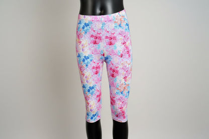 Flower patterned Capri leggings, choice of size & design!