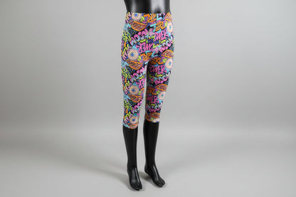 Patterned Capri leggings, choice of size & design!