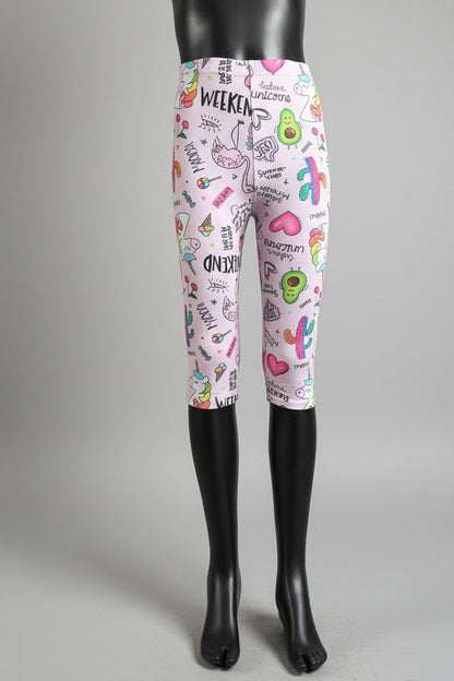 Patterned Capri leggings, choice of size & design!