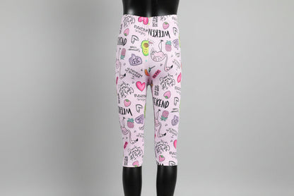 Patterned Capri leggings, choice of size & design!