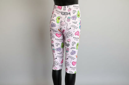 Patterned Capri leggings, choice of size & design!