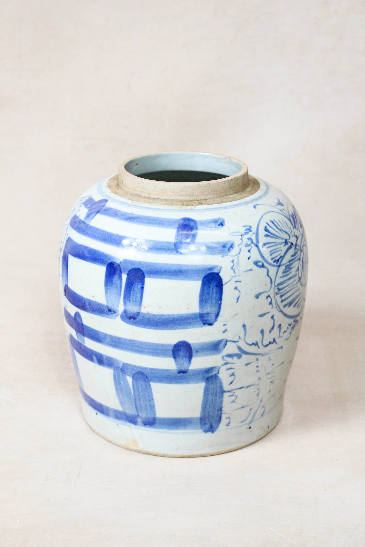 Old Blue & White Porcelain Jar - 162.1