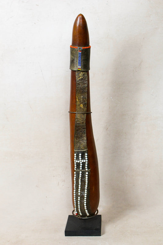 Vintage Beaded Maasai Calabash - Kenya - 52.5