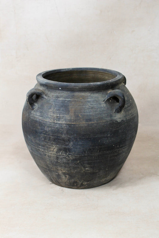 Vintage Dark pot with ears - E4.30