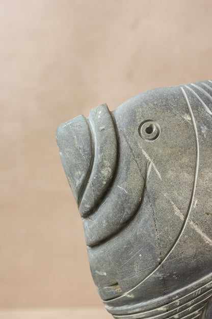 Stone Fish Sculpture - Zimbabwe - 35.7