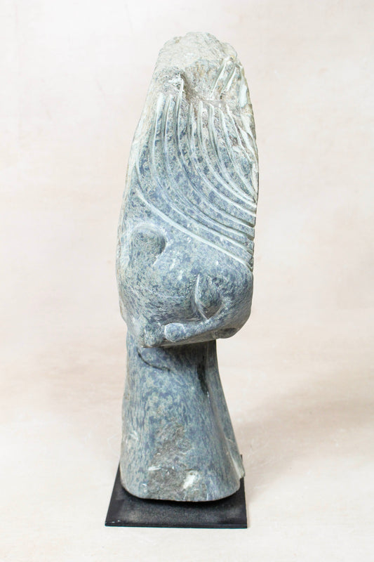 Stone head sculpture by Rizimu Chiwawa Zimbabwe 3112