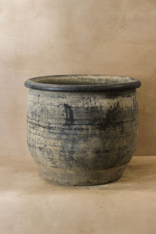 Big Old Grey Asian Pots - L006