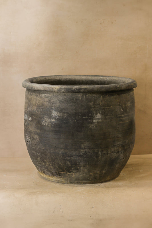 Big Old Grey Asian Pots - L007