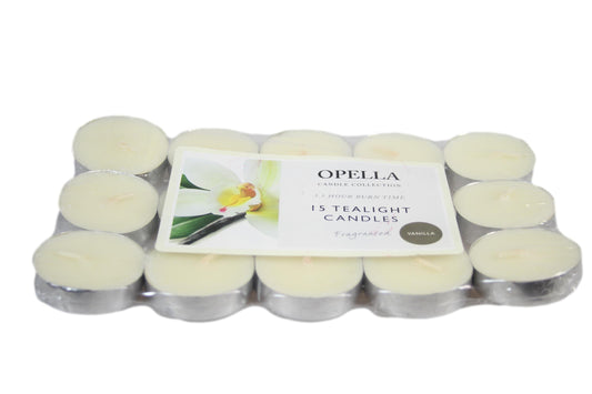 Opella Vanilla Tealight Candles Set 12 Pack