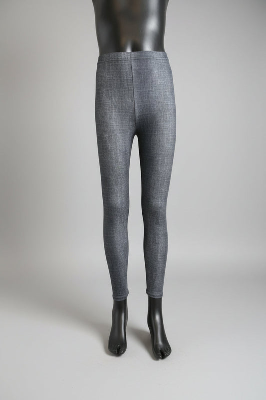 Denim pattern stretch leggings