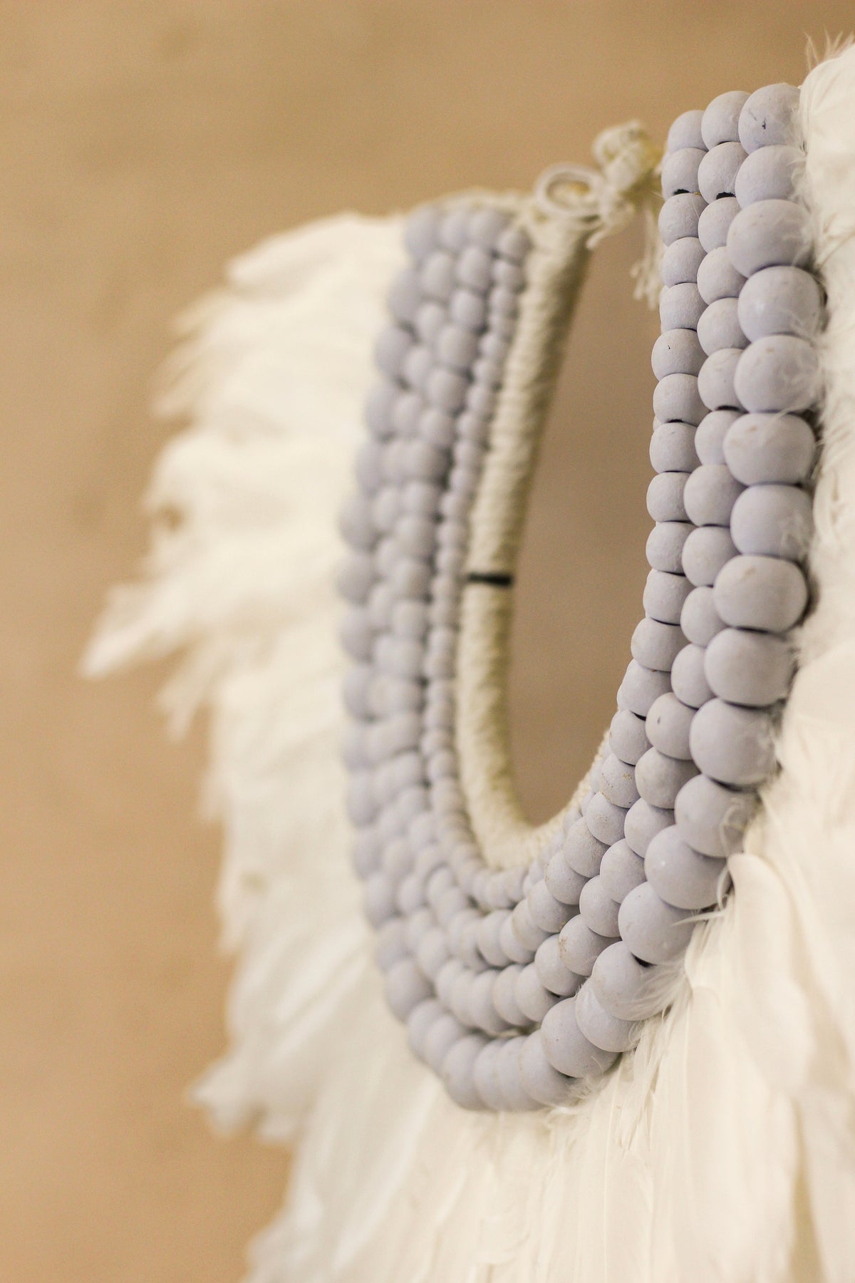 Handmade Feathers and Beads Necklace - 22.6