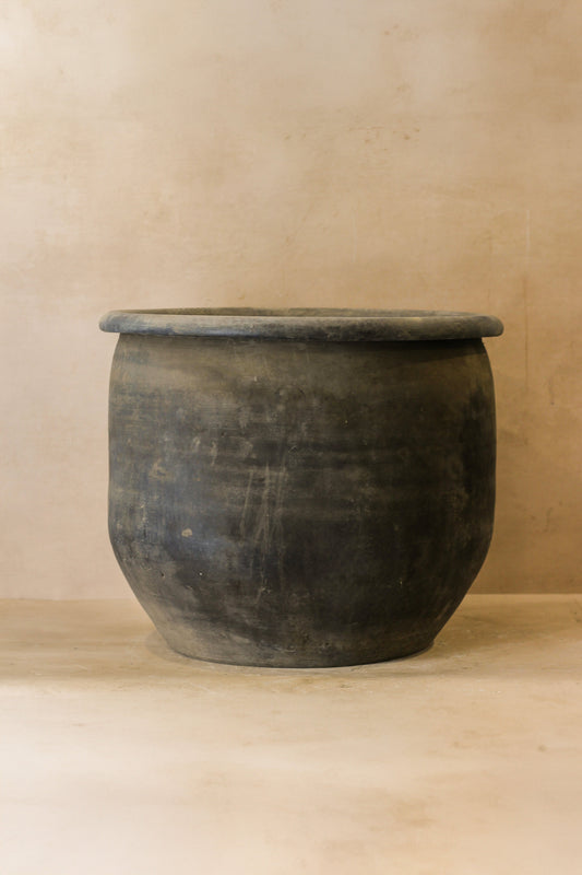 Big Old Grey Asian Pots - L010