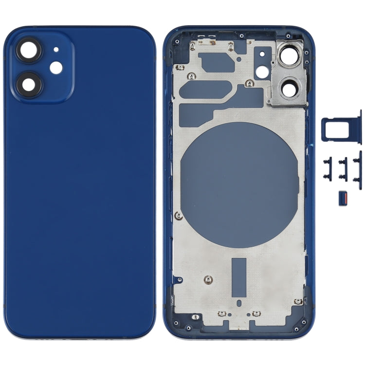 Back Housing Cover with SIM Card Tray & Side  Keys & Camera Lens for iPhone 12 mini(Green), For iPhone 12 mini, For iPhone 12 mini(Purple)