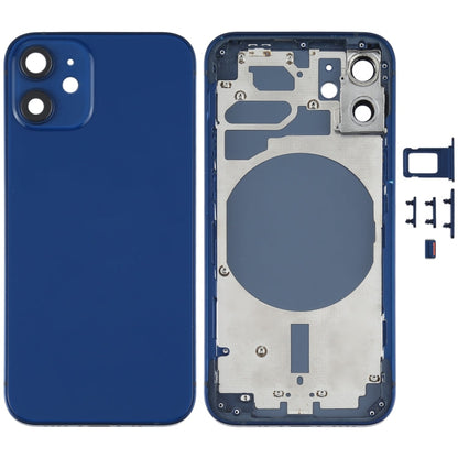 Back Housing Cover with SIM Card Tray & Side  Keys & Camera Lens for iPhone 12 mini(Green), For iPhone 12 mini, For iPhone 12 mini(Purple)