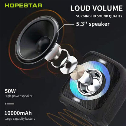 HOPESTAR Party100 Bluetooth 5.0 Portable Waterproof Wireless Bluetooth Speaker with Mobile Charging Function, Party100(Green)
