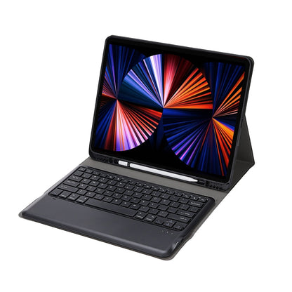A12B Bluetooth 3.0 Ultra-thin Detachable Bluetooth Keyboard Leather Tablet Case for iPad Air 13 2024 / 2025 / Pro 12.9 inch 2022 / 2021 / 2020 / 2018, with Pen Slot & Holder