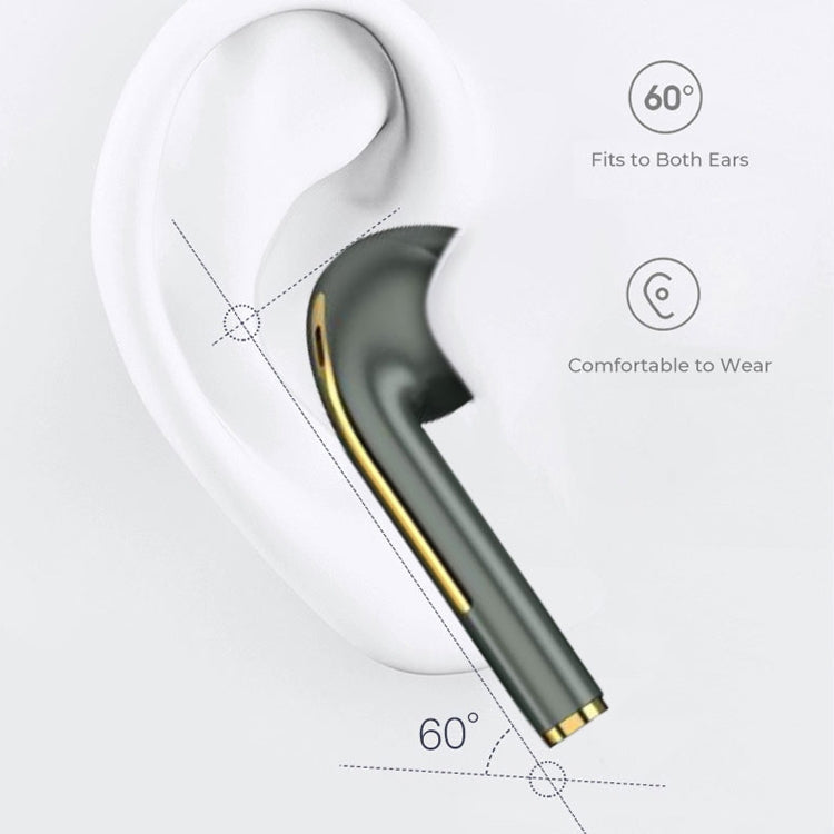 J18 Bluetooth 5.0 TWS Wireless Binaural Bluetooth Earphone with Charging Box, J18 (Green), J18 (Rose Gold), J18 (Black)