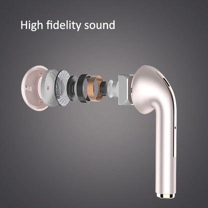 J18 Bluetooth 5.0 TWS Wireless Binaural Bluetooth Earphone with Charging Box, J18 (Green), J18 (Rose Gold), J18 (Black)