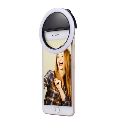 Charging Selfie Beauty Light For iPhone, Galaxy, Huawei, Xiaomi, LG, HTC and Other Smart Phones with Adjustable Clip & USB Cable