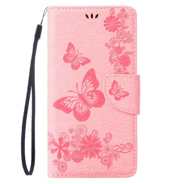 For  iPhone 8 & 7   Pressed Flowers Butterfly Pattern Horizontal Flip Leather Case with Holder & Card Slots & Wallet
