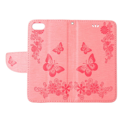 For  iPhone 8 & 7   Pressed Flowers Butterfly Pattern Horizontal Flip Leather Case with Holder & Card Slots & Wallet