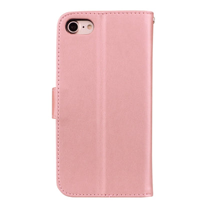 Fro iPhone 8 Plus & 7 Plus   Roses Pressed Flowers Pattern Flip Leather Case with Holder & Card Slots & Wallet, Fro 8P & 7P