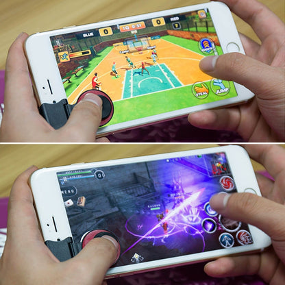 A9 Direct Mobile Clip Games Joystick Artifact Hand Travel Button Sucker with Ring Holder for iPhone, Android Phone, Tablet, A9 Gold, A9 REd, A9 Silver