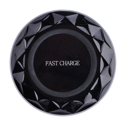 DC5V Input Diamond Qi Standard Fast Charging Wireless Charger, Cable Length: 1m, DC5V, DC5V Black