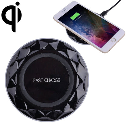 DC5V Input Diamond Qi Standard Fast Charging Wireless Charger, Cable Length: 1m, DC5V, DC5V Black