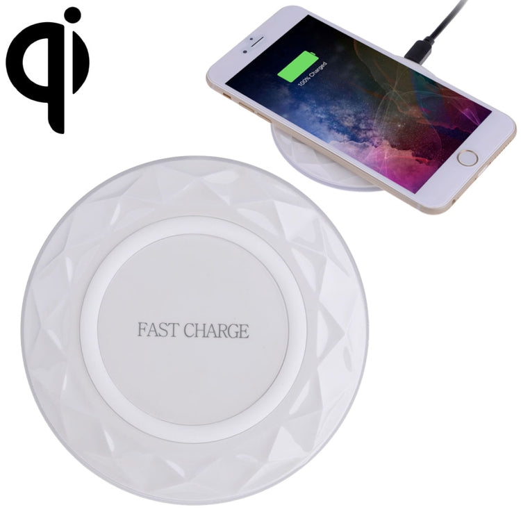 DC5V Input Diamond Qi Standard Fast Charging Wireless Charger, Cable Length: 1m, DC5V, DC5V Black