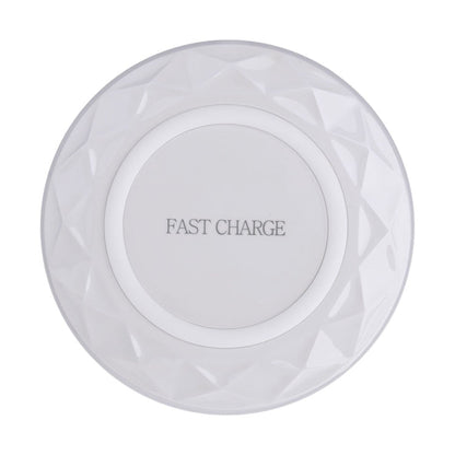 DC5V Input Diamond Qi Standard Fast Charging Wireless Charger, Cable Length: 1m, DC5V, DC5V Black
