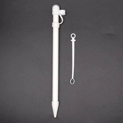 3 in 1 Silicone Protective Cover+Touch Cap Pen+Nip Pen Case For Apple Pencil, White
