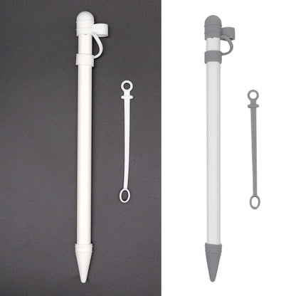 3 in 1 Silicone Protective Cover+Touch Cap Pen+Nip Pen Case For Apple Pencil, White