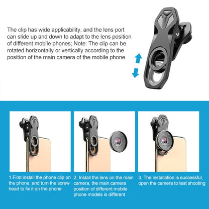 APEXEL APL-HB10X Macro Lens Telephoto Clip + Star Light Filter + CPL Phone Lens Kit, APL-HB10X